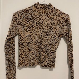 Brandy Melville Cropped Mock-neck Longsleeve